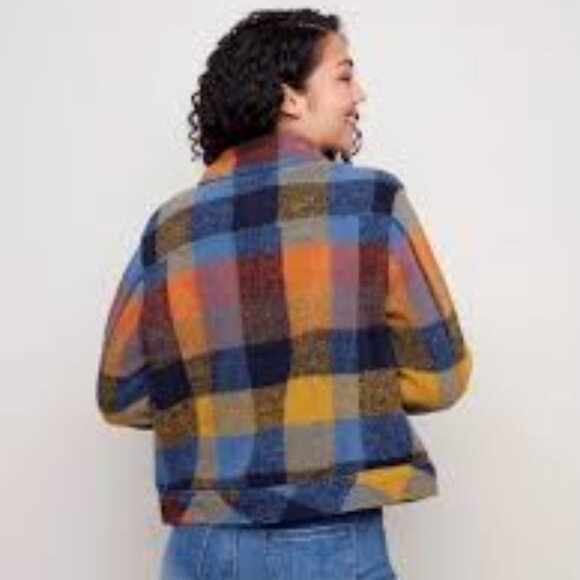 House of Harlow 1960 Wool Blend Plaid Shacket Size Medium - Picture 2 of 8